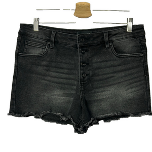 Kendall & Kylie Black Distressed Denim Jean Shorts